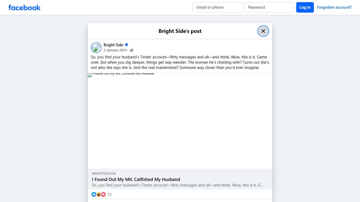 Bright Side - So, you find your husband’s Tinder... Facebook